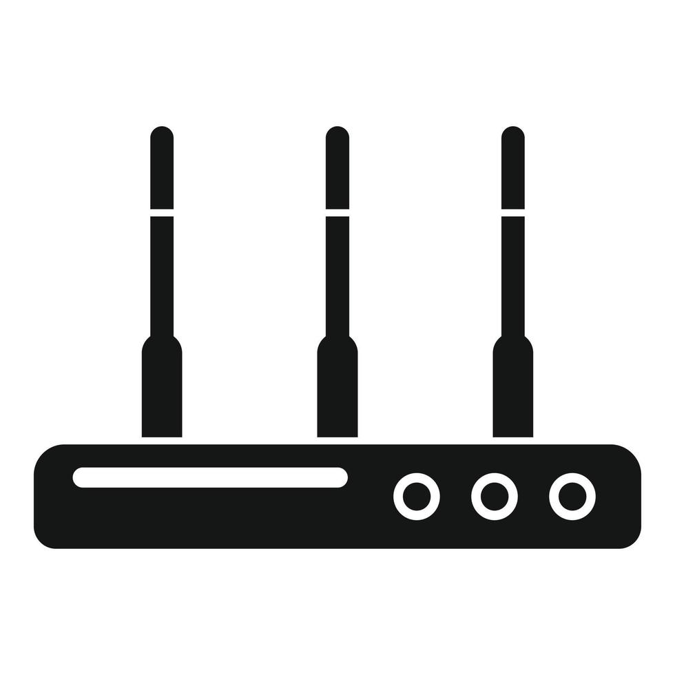 Lan modem icon simple vector. Device hub vector