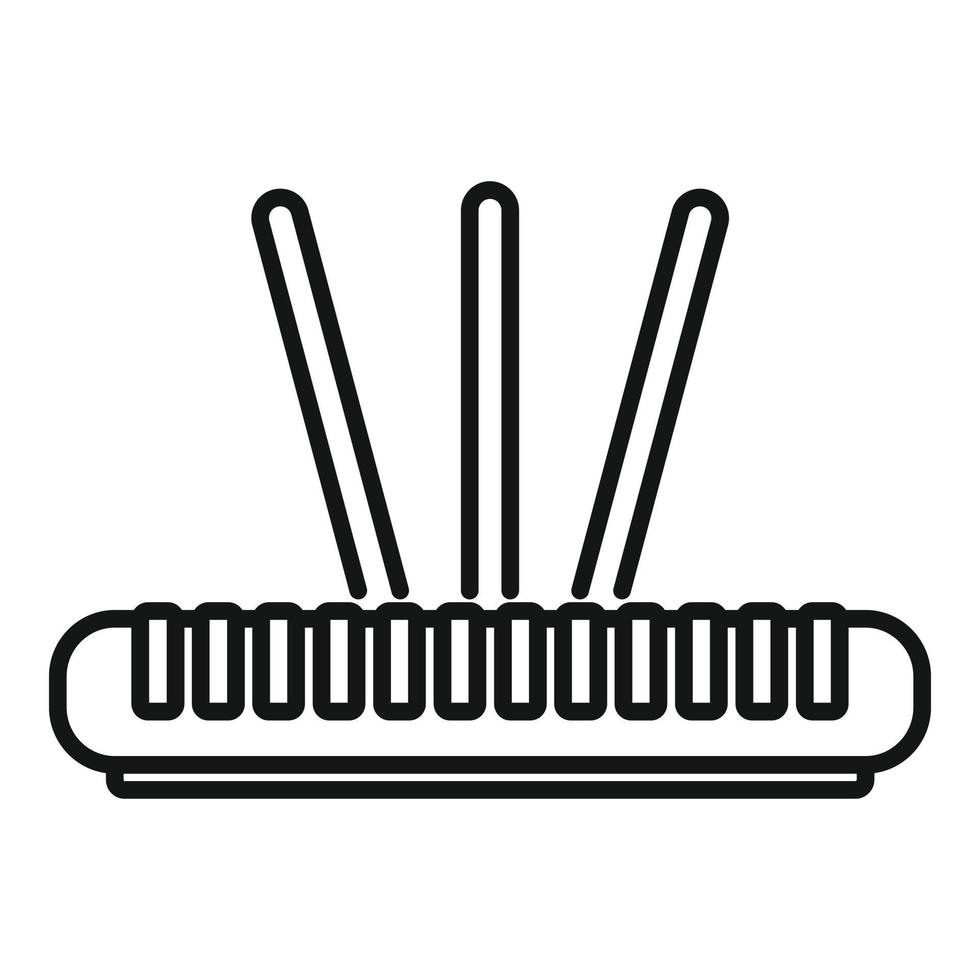 Ethernet modem icon outline vector. Wirelesss device vector