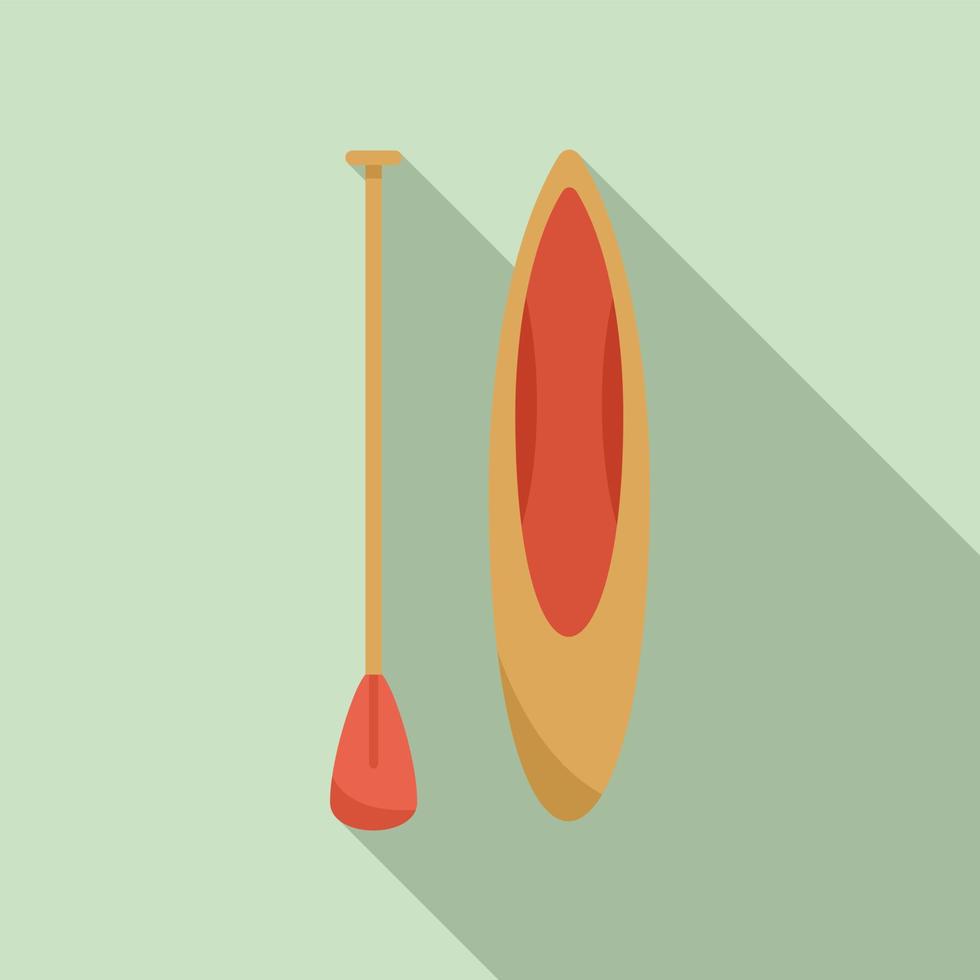 Sup kayak icon flat vector. Paddle board vector