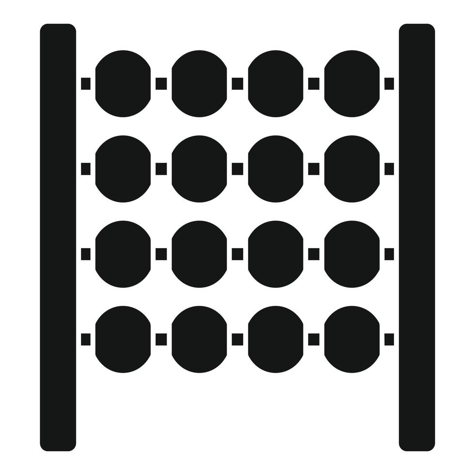 Wooden abacus icon simple vector. Math calculator vector