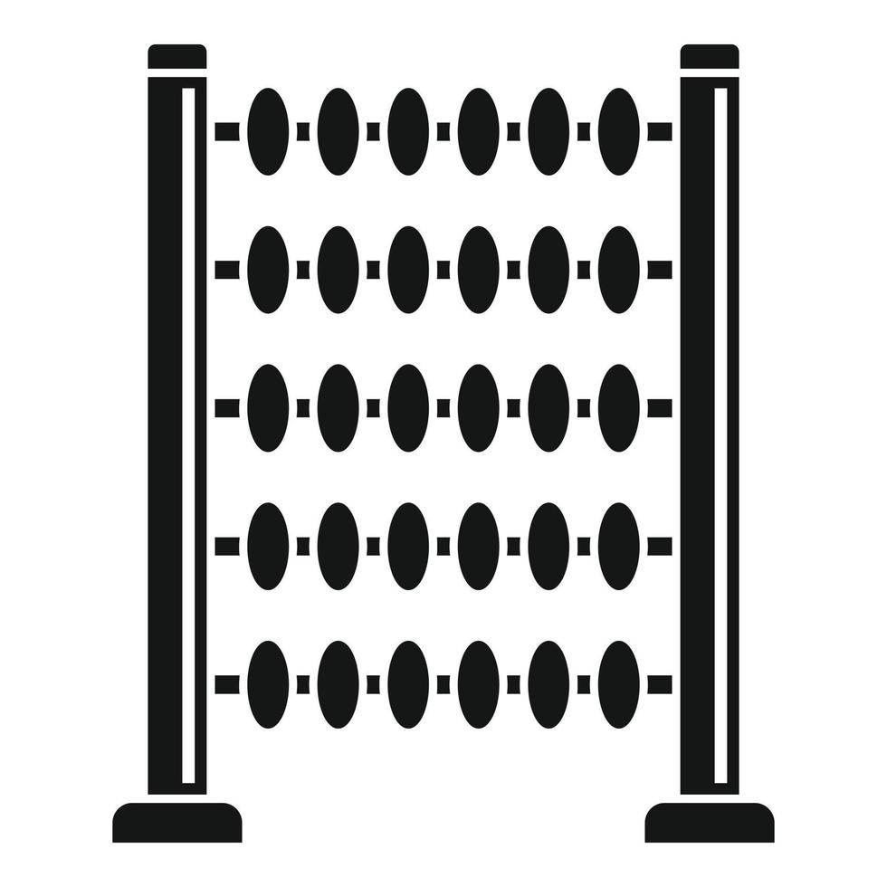Math abacus icon simple vector. Calculator toy vector