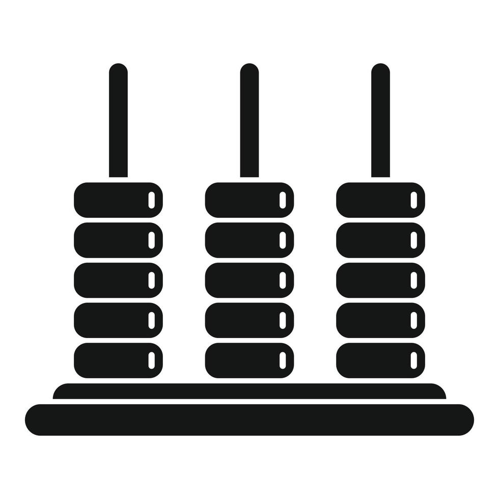 Abacus number icon simple vector. Math calculator vector