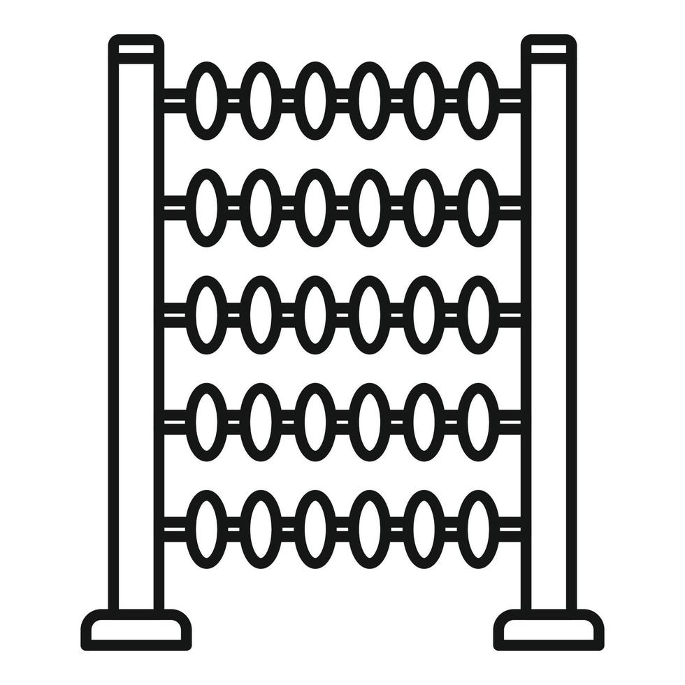 Abacus calculator icon outline vector. Math toy vector