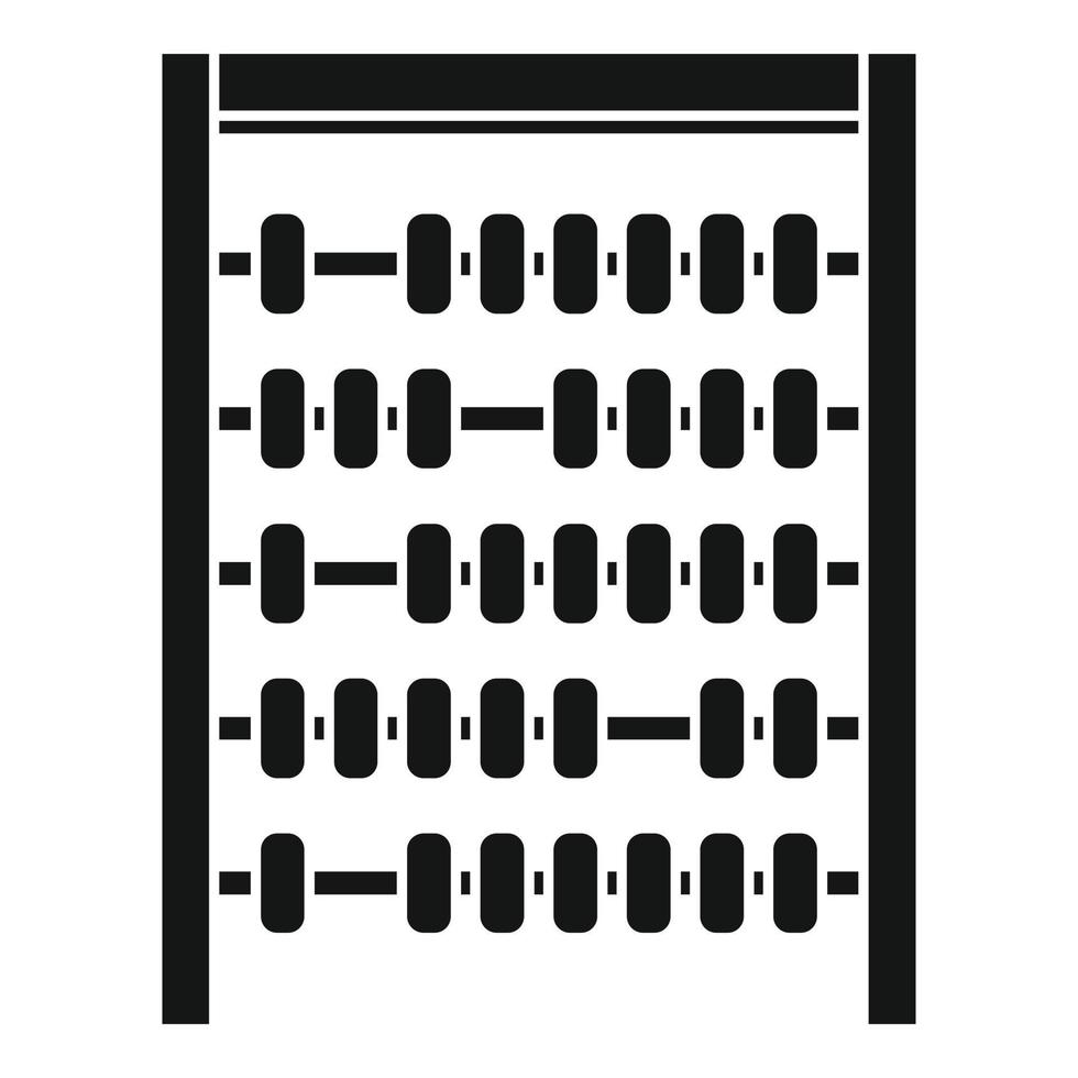 Counting abacus icon simple vector. Math toy vector