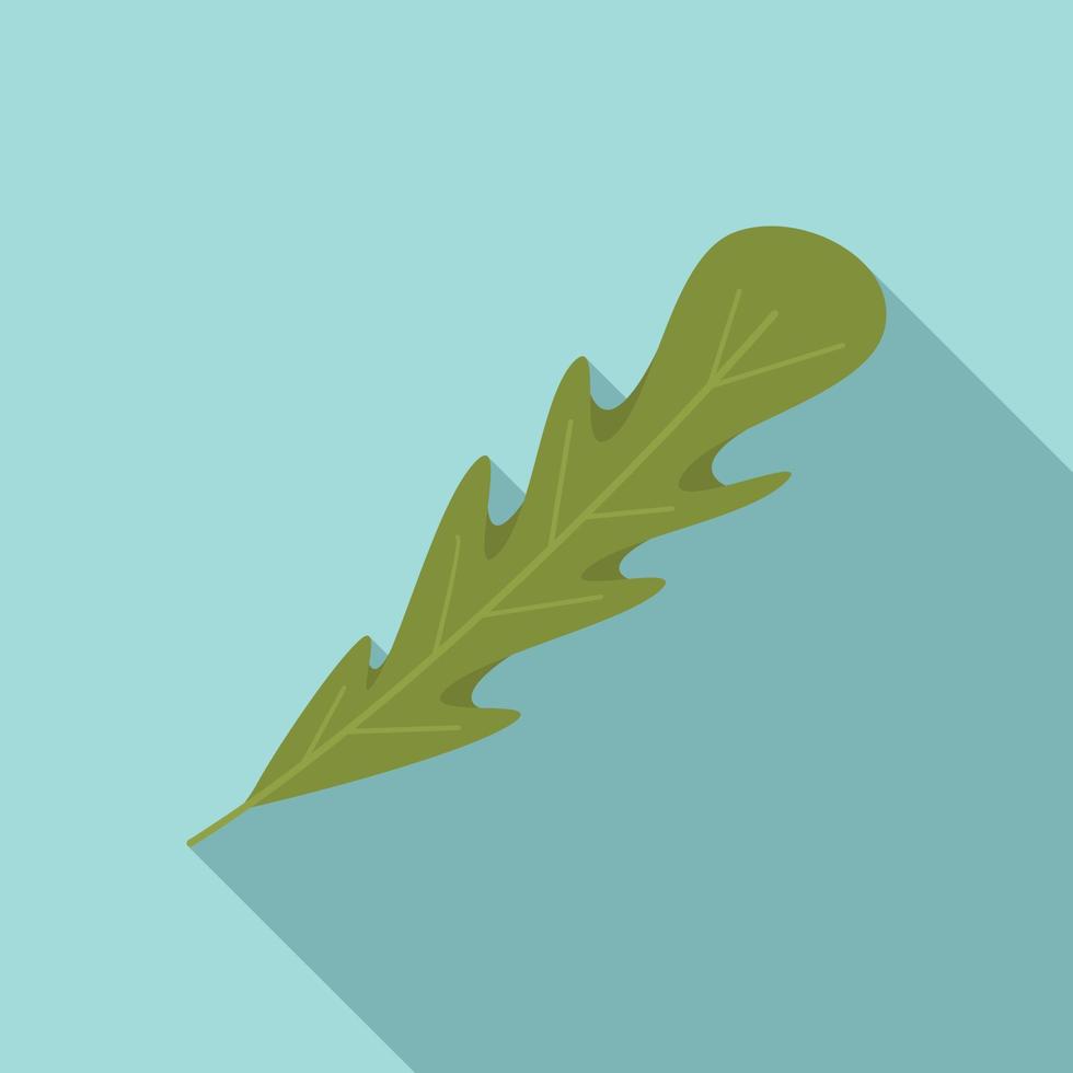 vector plano de icono de ensalada de rúcula. hoja de rúcula