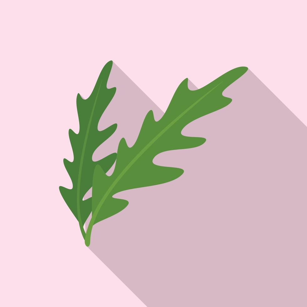 vector plano de icono de planta de rúcula. rúcula vegetal