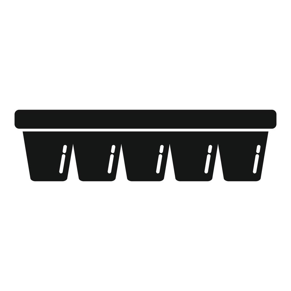 Plastic ice cube tray icon simple vector. Water container vector