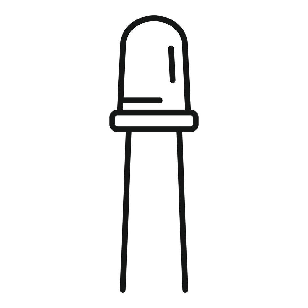 Energy diode icon outline vector. Light semiconductor vector
