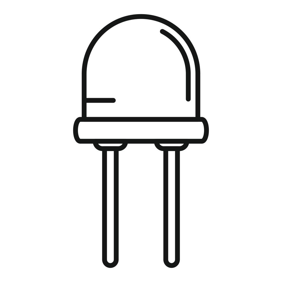 Power diode icon outline vector. Led light vector