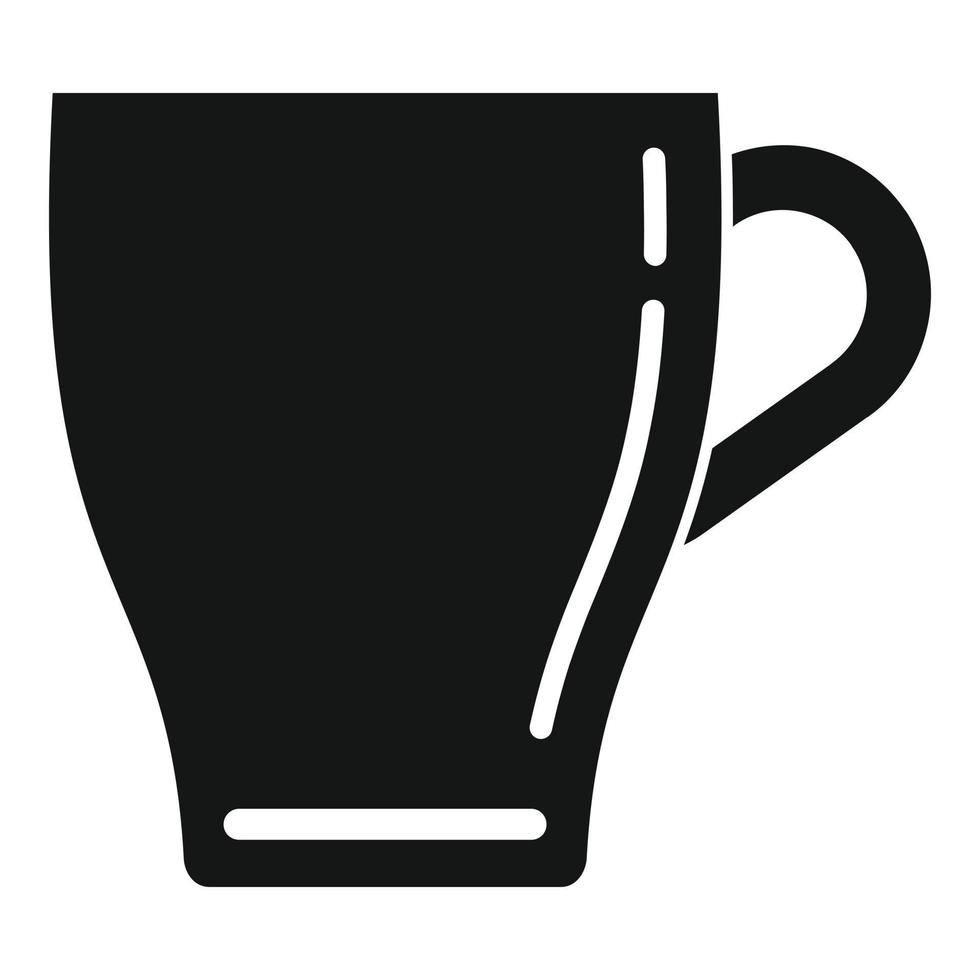 vector simple de icono de taza de rotura. taza de te