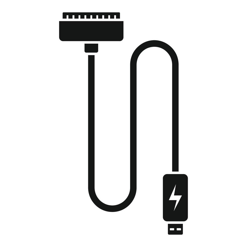 Charger cable icon simple vector. Phone battery vector