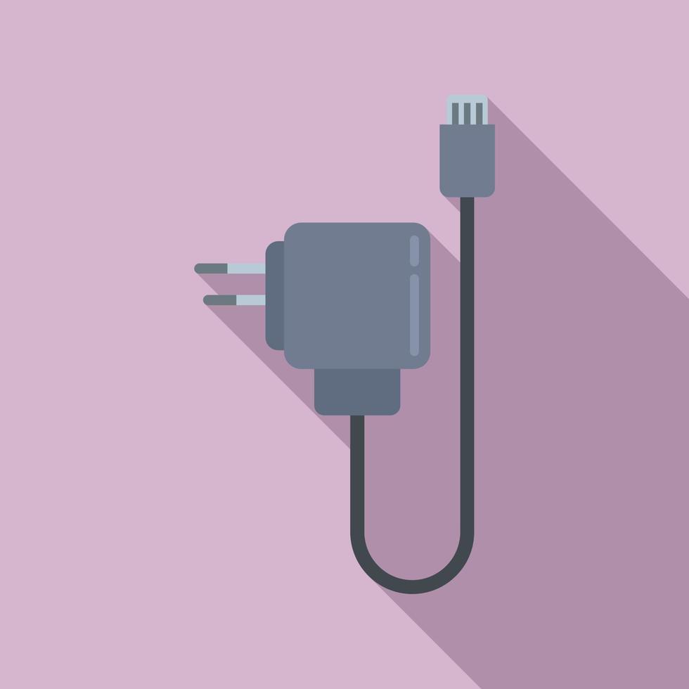 Battery charger icon flat vector. Recharge smartphone vector