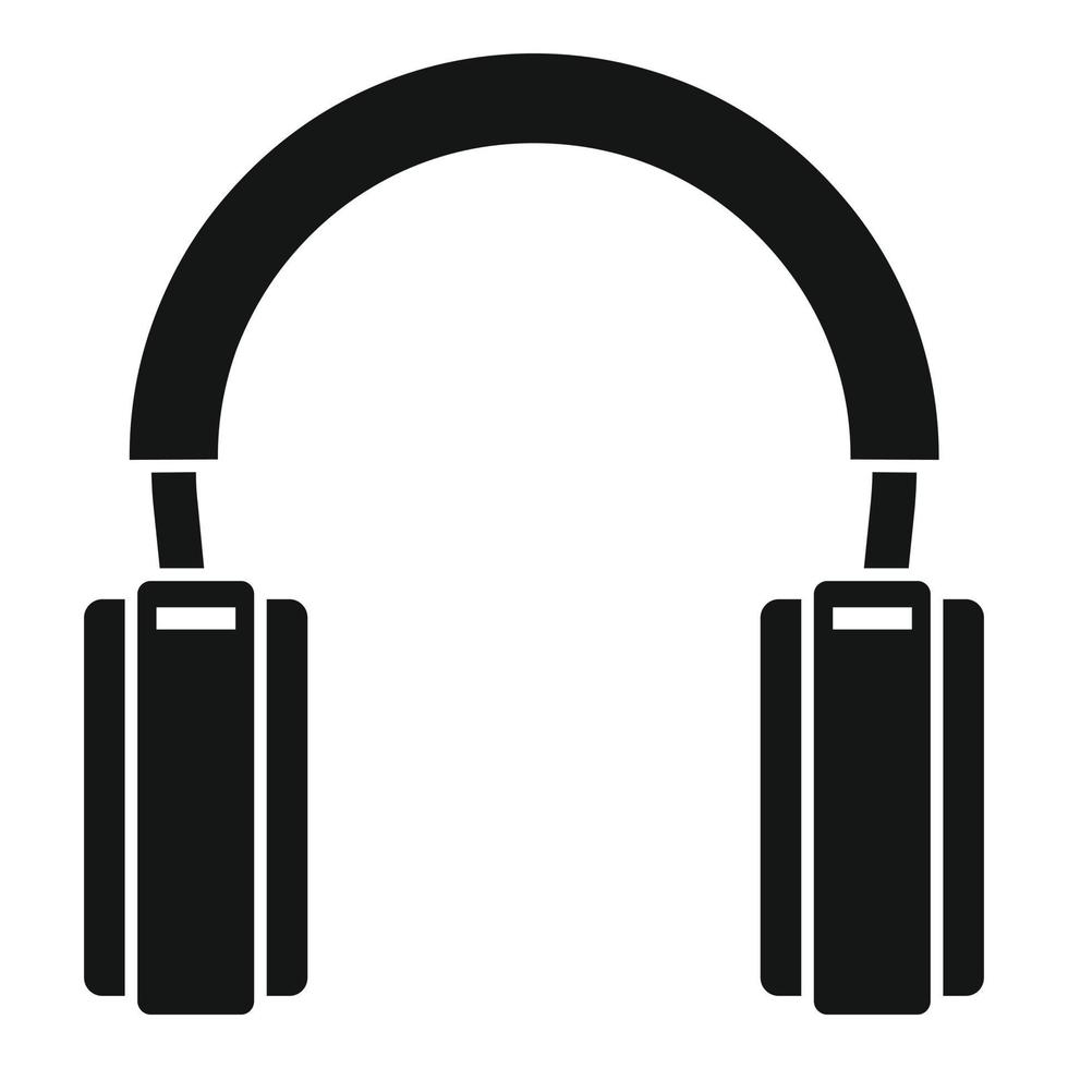 Support center headset icon simple vector. Headphone microphone vector