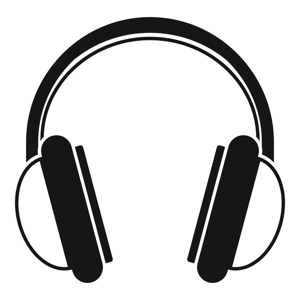 Game headset icon simple vector. Headphone microphone vector