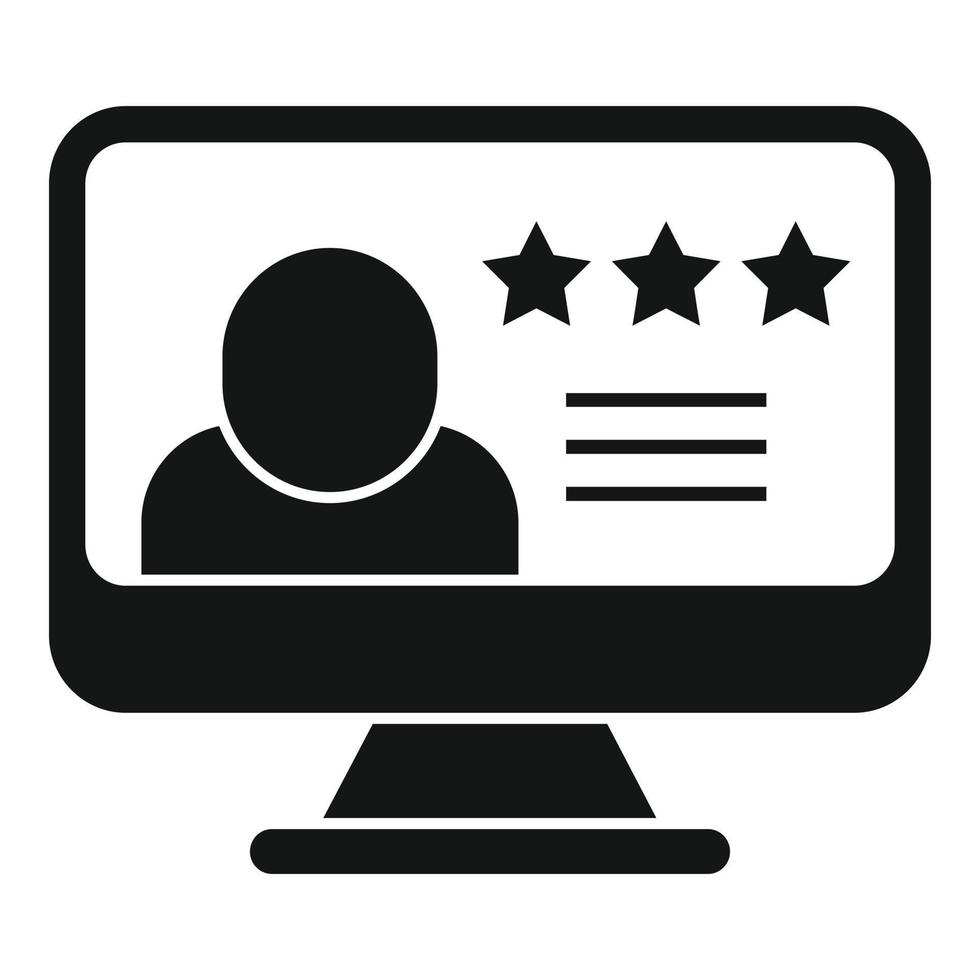 Online feedback icon simple vector. Product review vector