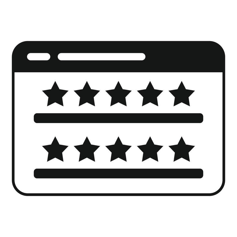 Web site product review icon simple vector. Online evaluation vector