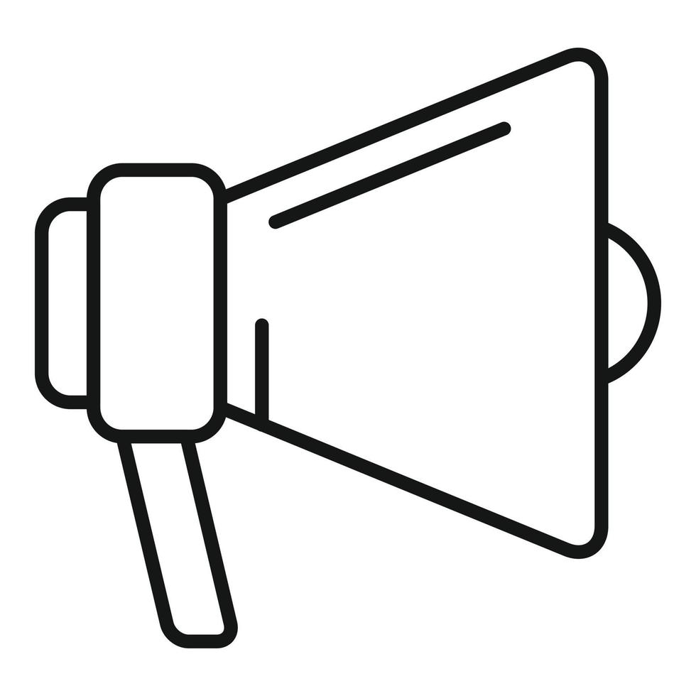 Review megaphone icon outline vector. Customer service vector