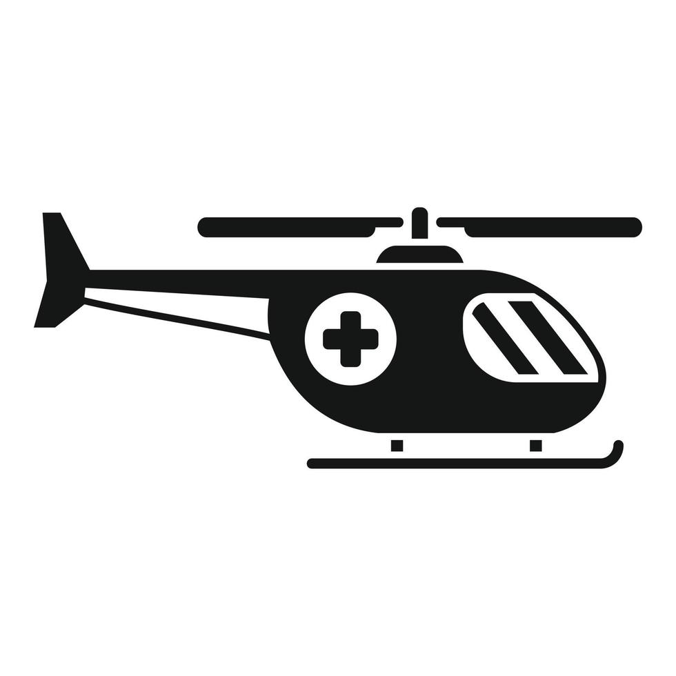 icono de helicóptero de rescate vector simple. ambulancia aerea