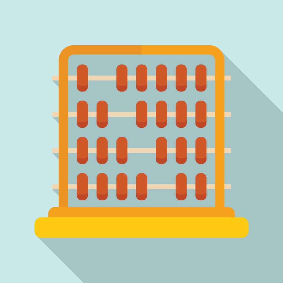 Business abacus icon flat vector. Math calculator vector