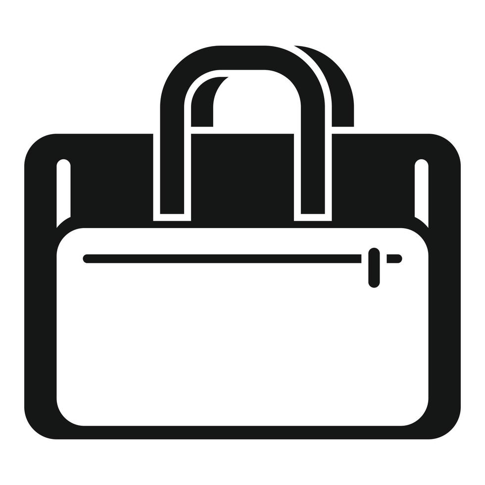 Laptop case icon simple vector. Briefcase bag vector