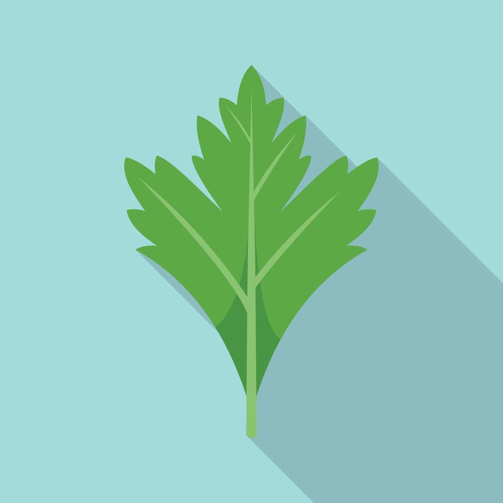 Parsley herb icon flat vector. Leaf plant vector