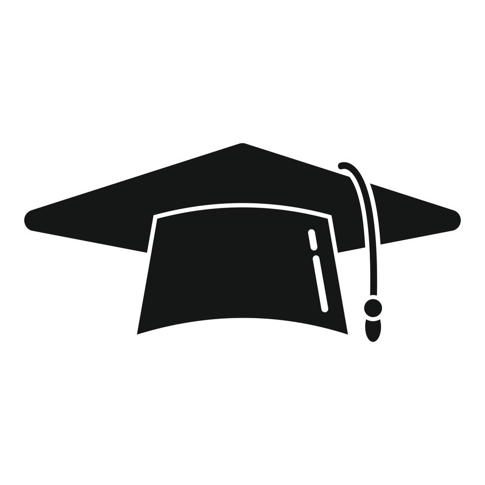 Graduate cap icon simple vector. Diploma hat vector