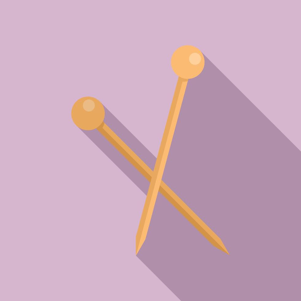 Olive toothpick icon flat vector. Tooth stick vector