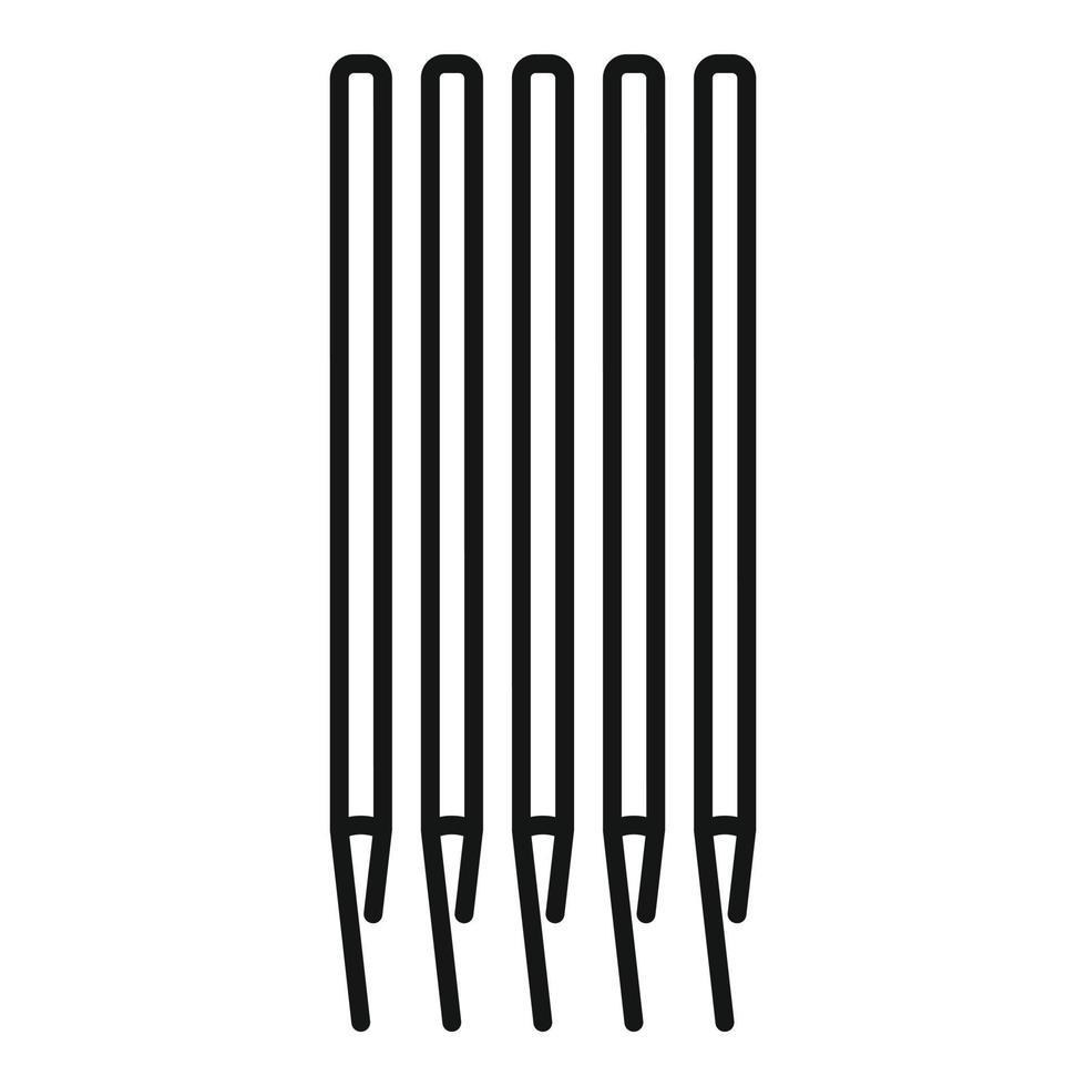 Wood toothpick icon outline vector. Pick stick vector