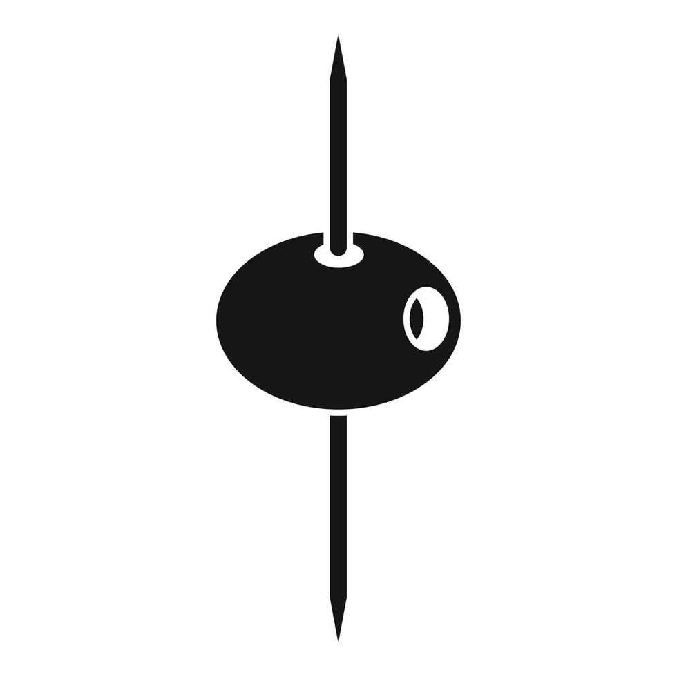 Greek olive toothpick icon simple vector. Food stick vector