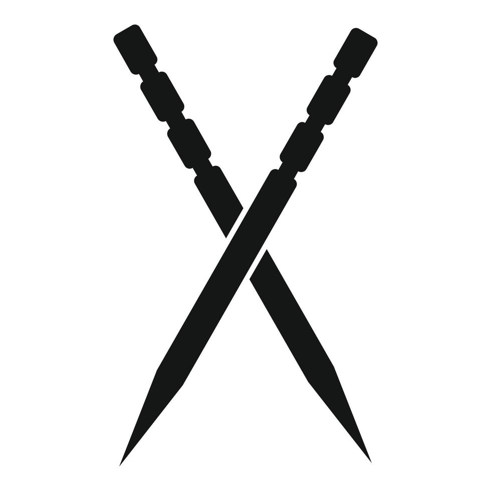Crossed toothstick icon simple vector. Tooth stick vector