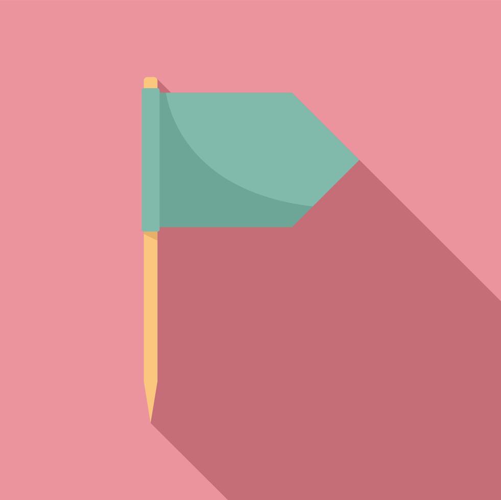 Flag toothpick icon flat vector. Wood stick vector
