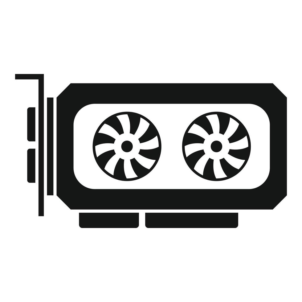 Gpu fan card icon simple vector. Pc computer vector