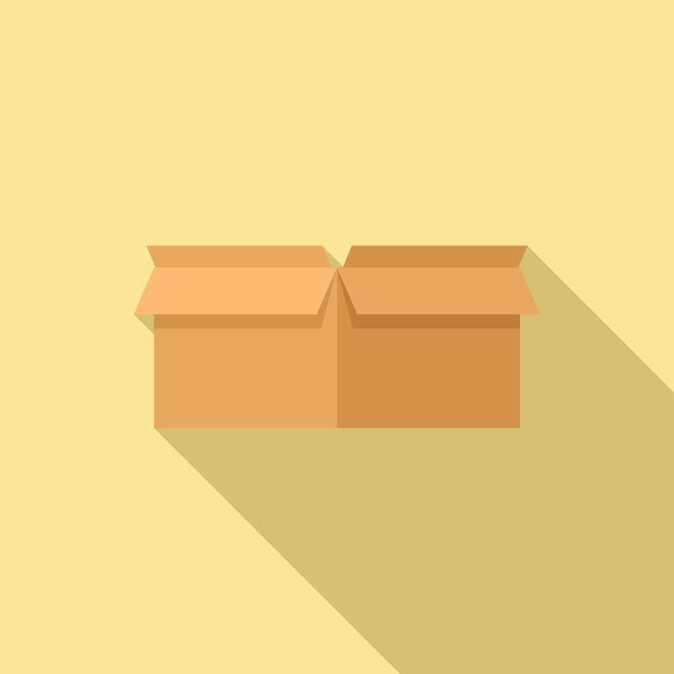 vector plano de icono de caja de almacenamiento. paquete de cartón