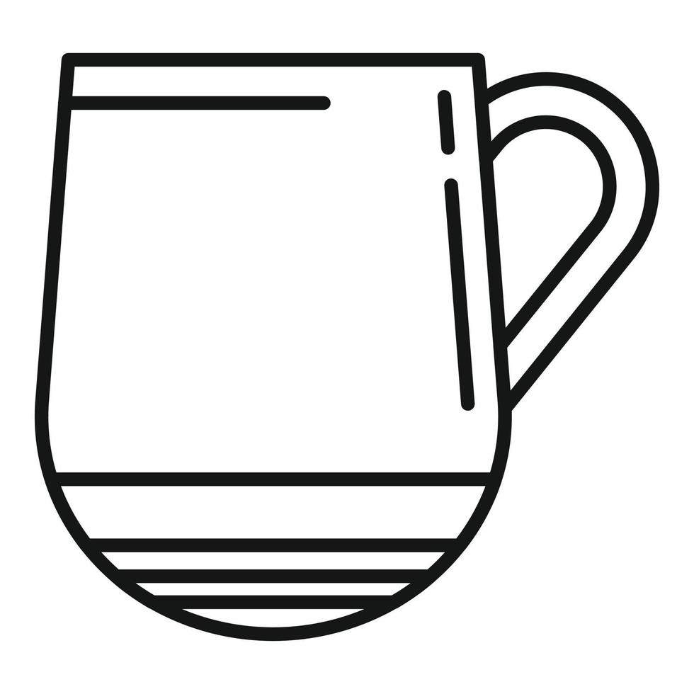 Brand mug icon outline vector. Hot cup vector