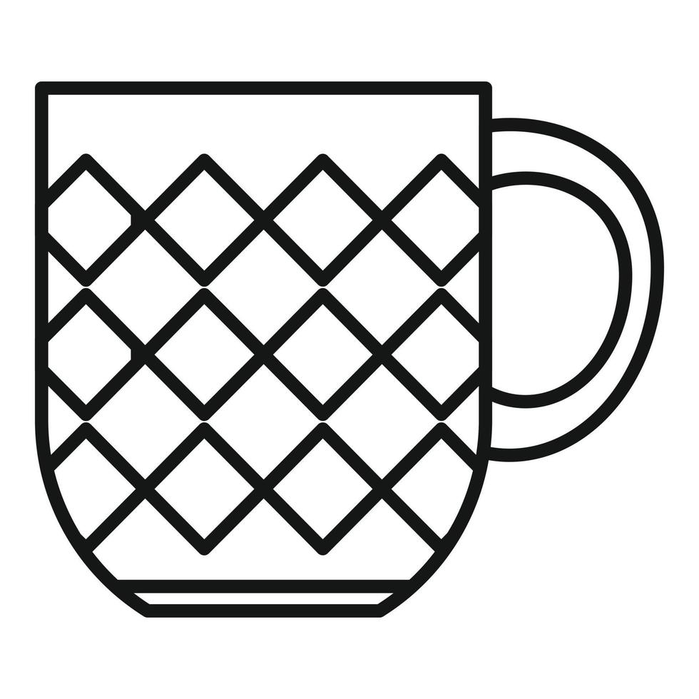 Cocoa mug icon outline vector. Hot mug vector
