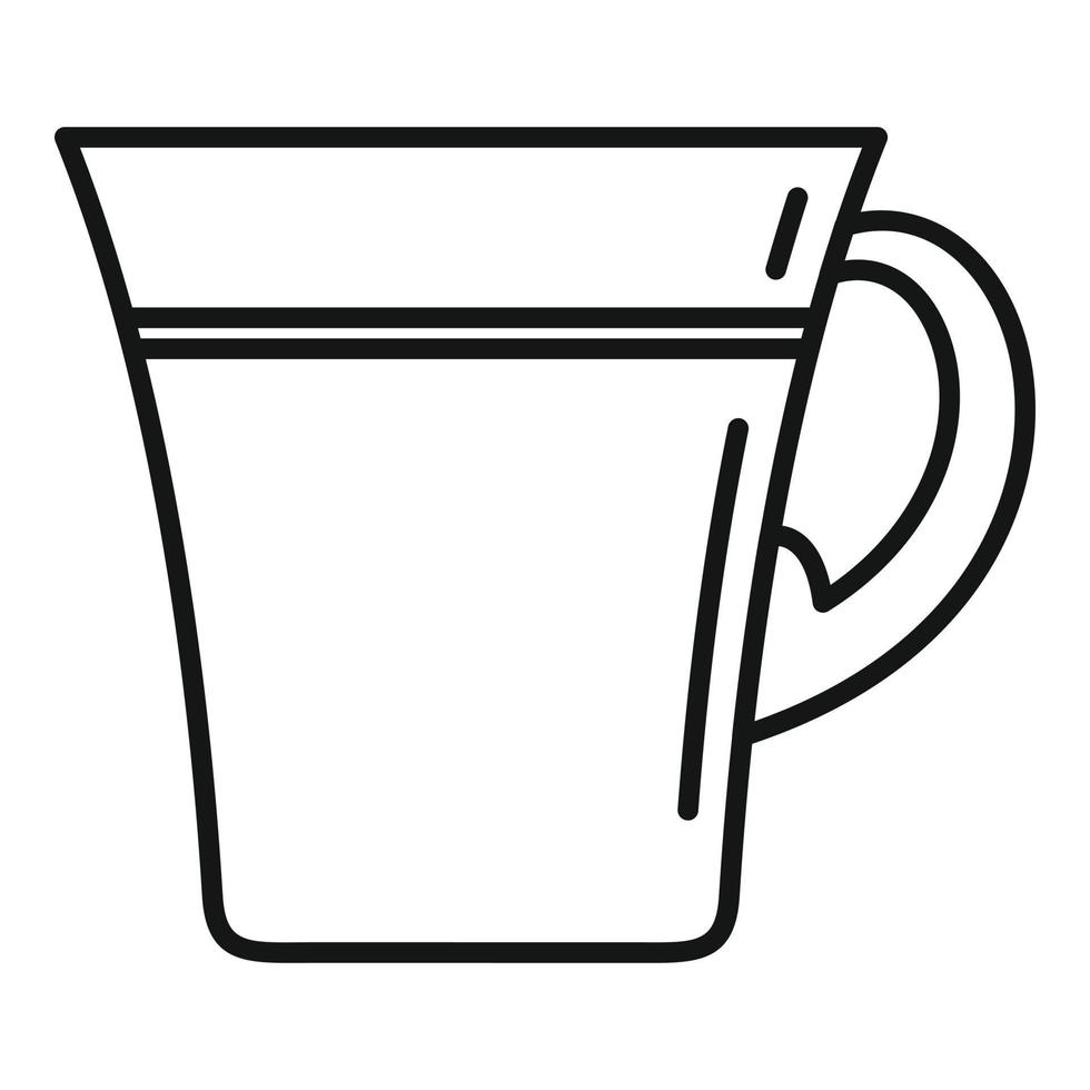 Drink mug icon outline vector. Coffee cup vector