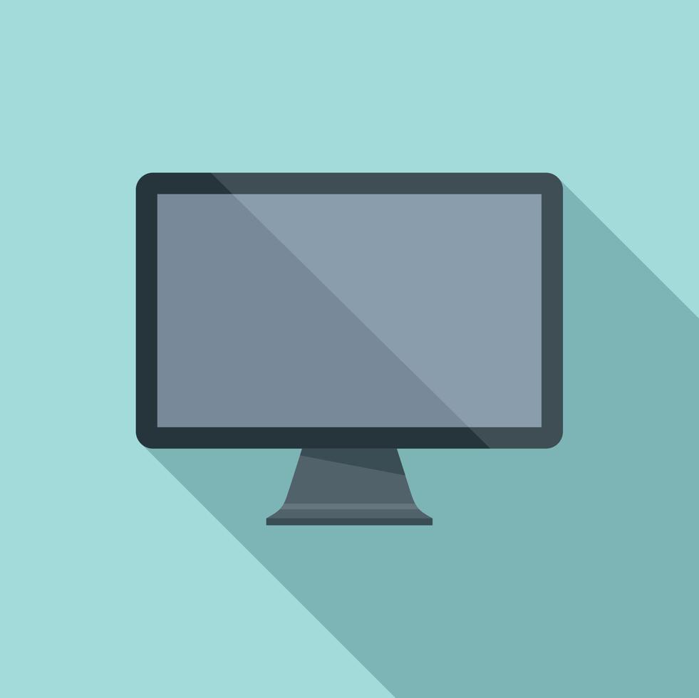 Modern display icon flat vector. Computer screen vector