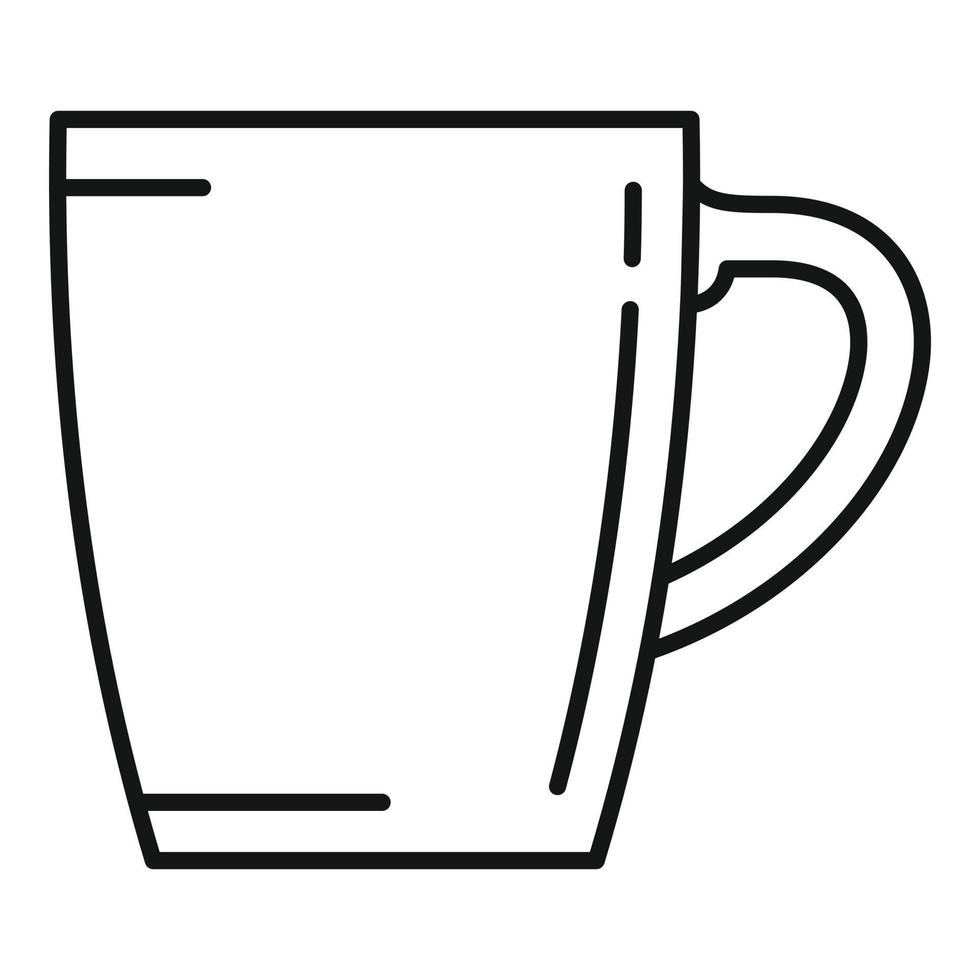 Morning mug icon outline vector. Hot cup vector