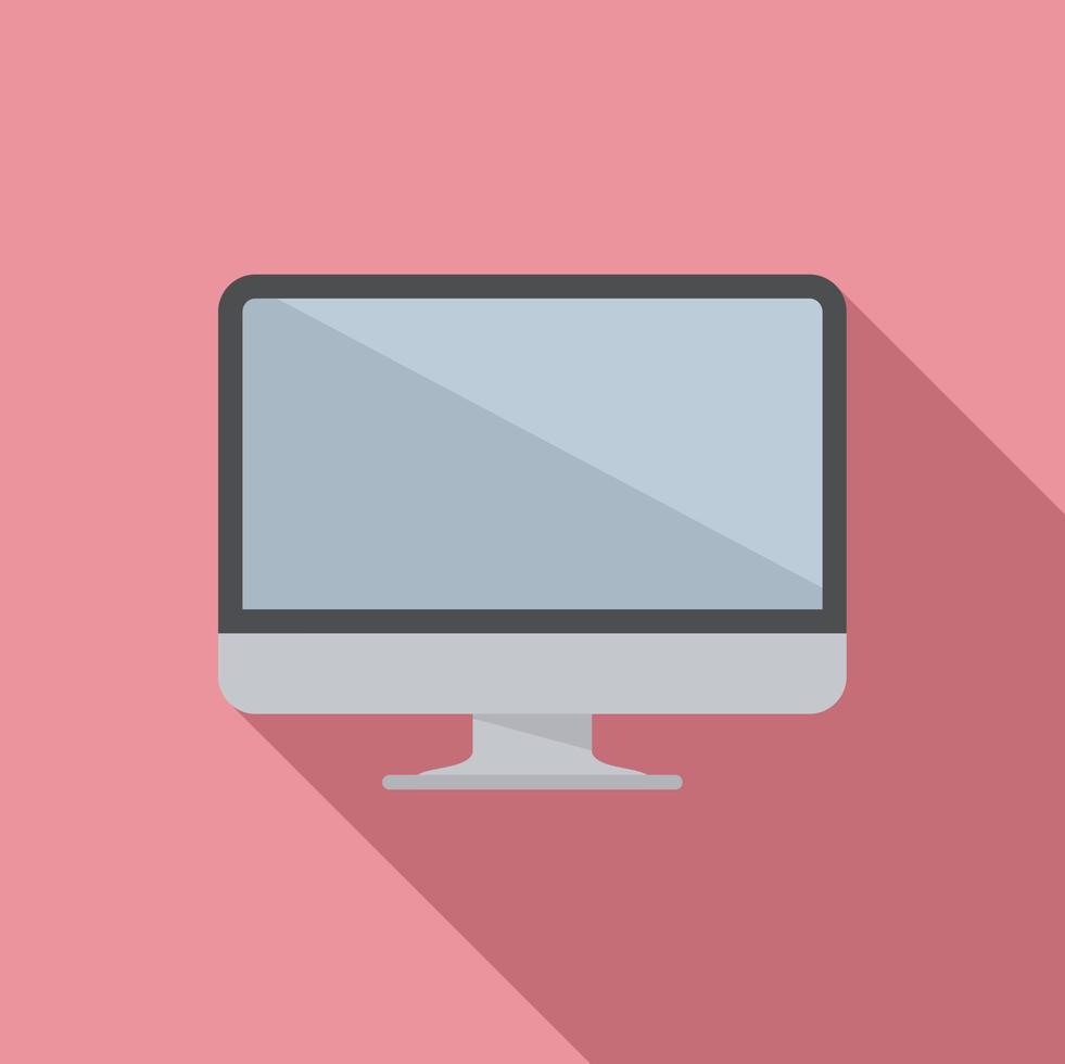 Responsive monitor icon flat vector. Computer screen vector
