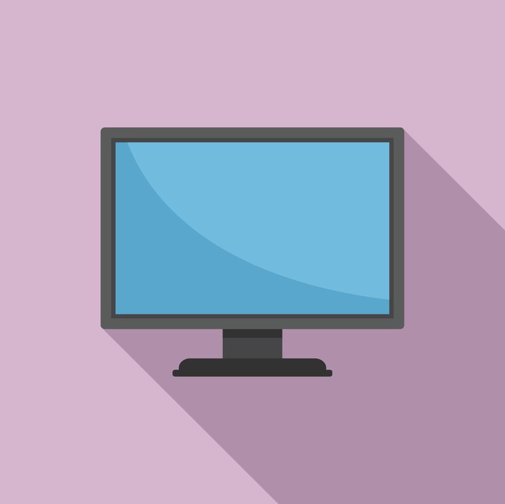 Monitor image icon flat vector. Digital display vector