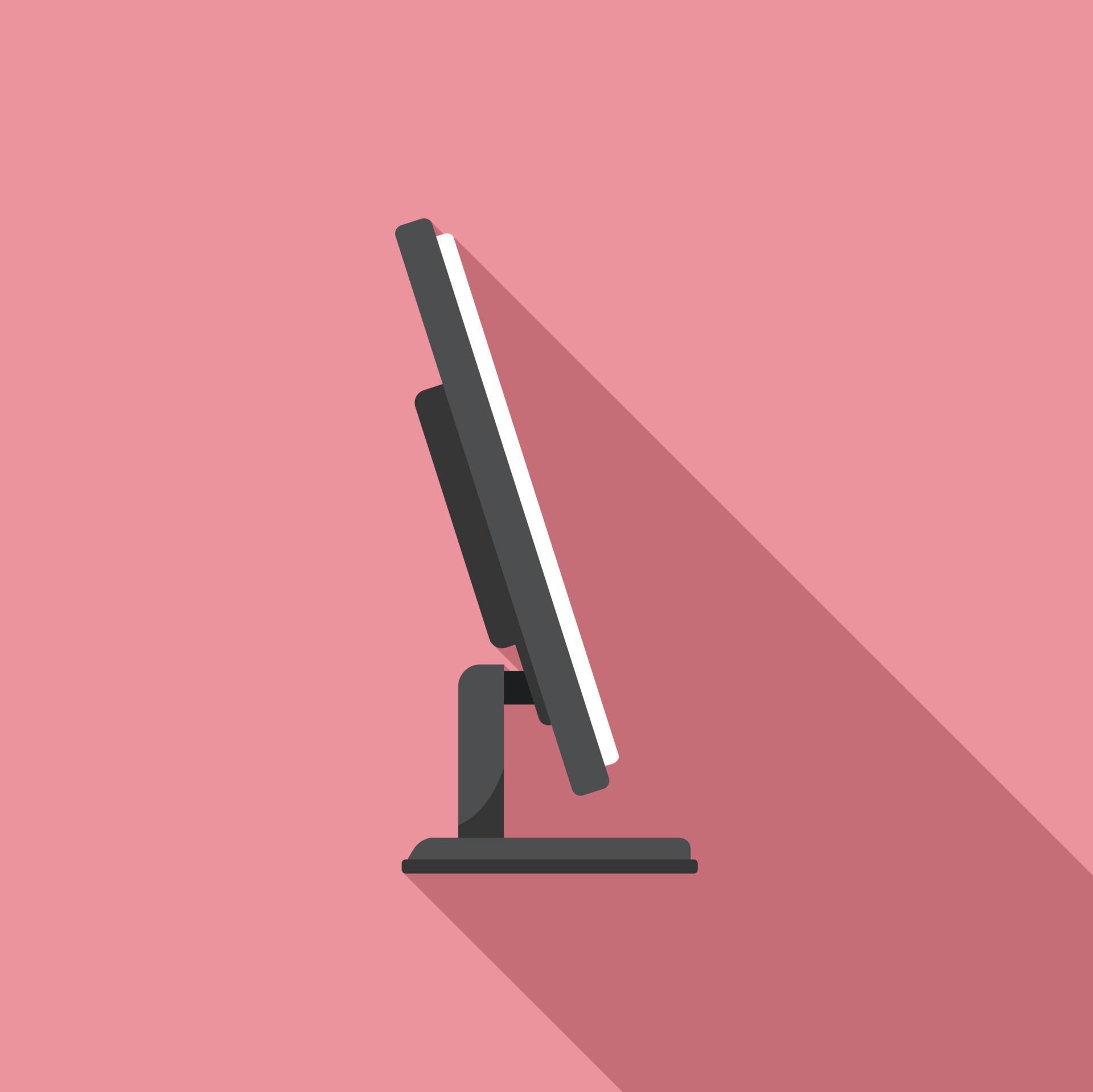 Computer monitor icon flat vector. Screen pc 15108204 Vector Art at Vecteezy