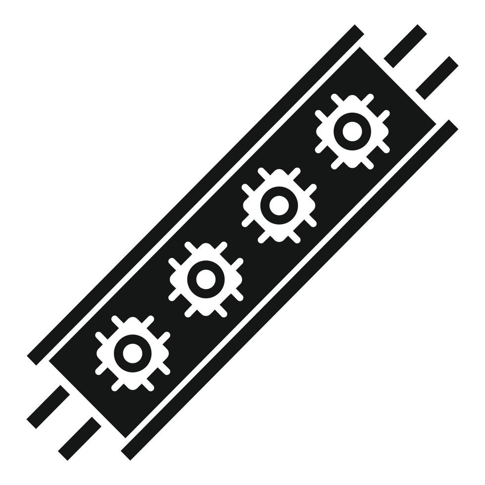 Diode led strip light icon simple vector. Chip smd vector