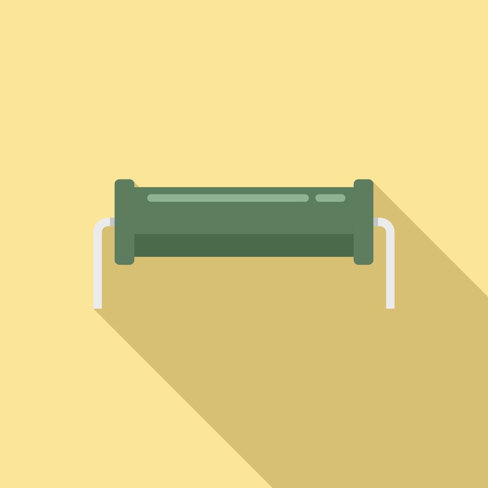 Capacitor resistor icon flat vector. Electric circuit vector