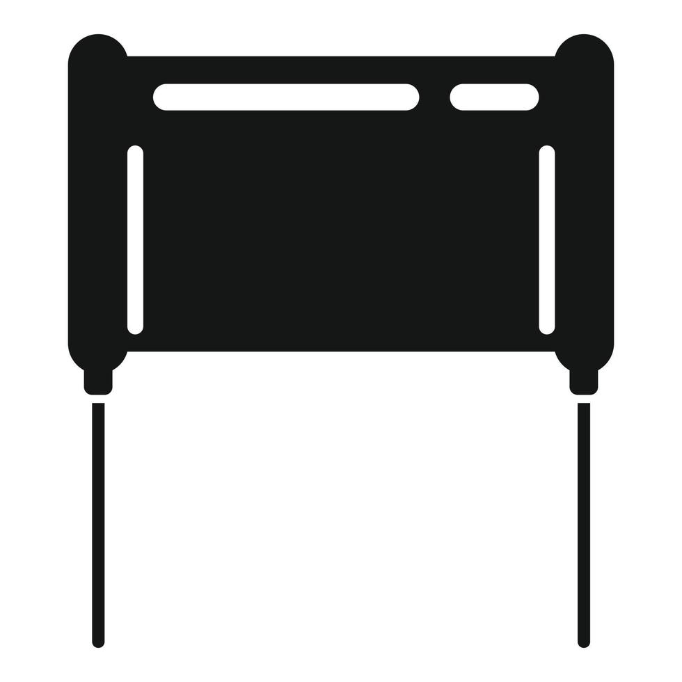 Diode capacitor icon simple vector. Component resistor vector