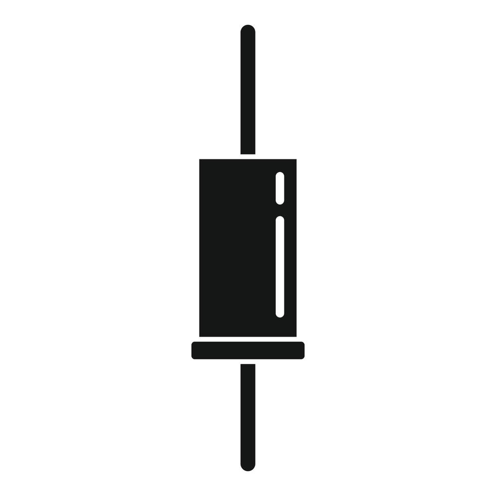 vector simple de icono de condensador de tecnología. resistencia componente