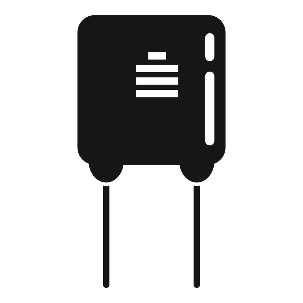 Capacitor icon simple vector. Electric component vector