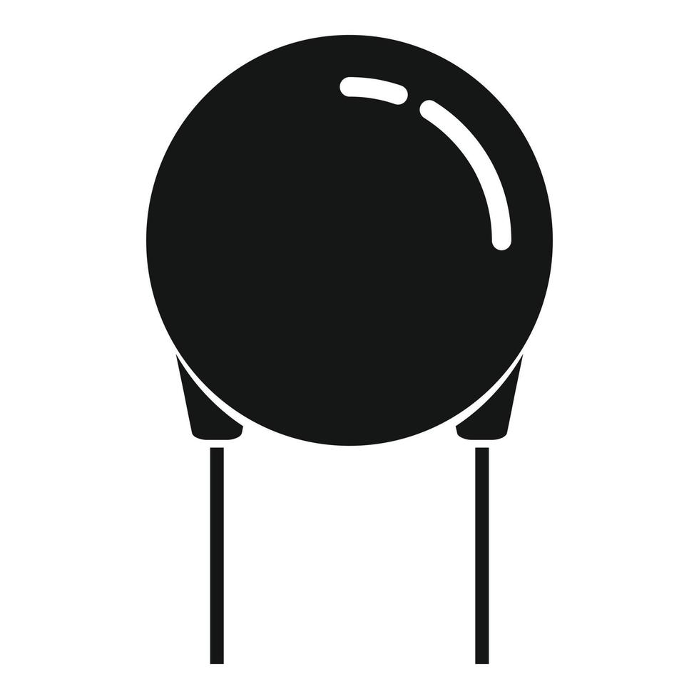 Fuse capacitor icon simple vector. Resistor circuit vector