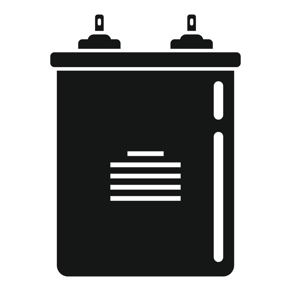 Capacitor component icon simple vector. Electric resistor vector