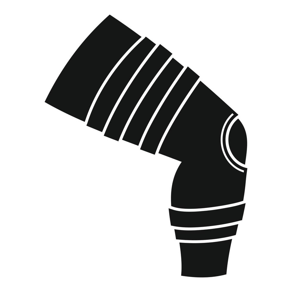 Sport knee bandage icon simple vector. Accident broken vector