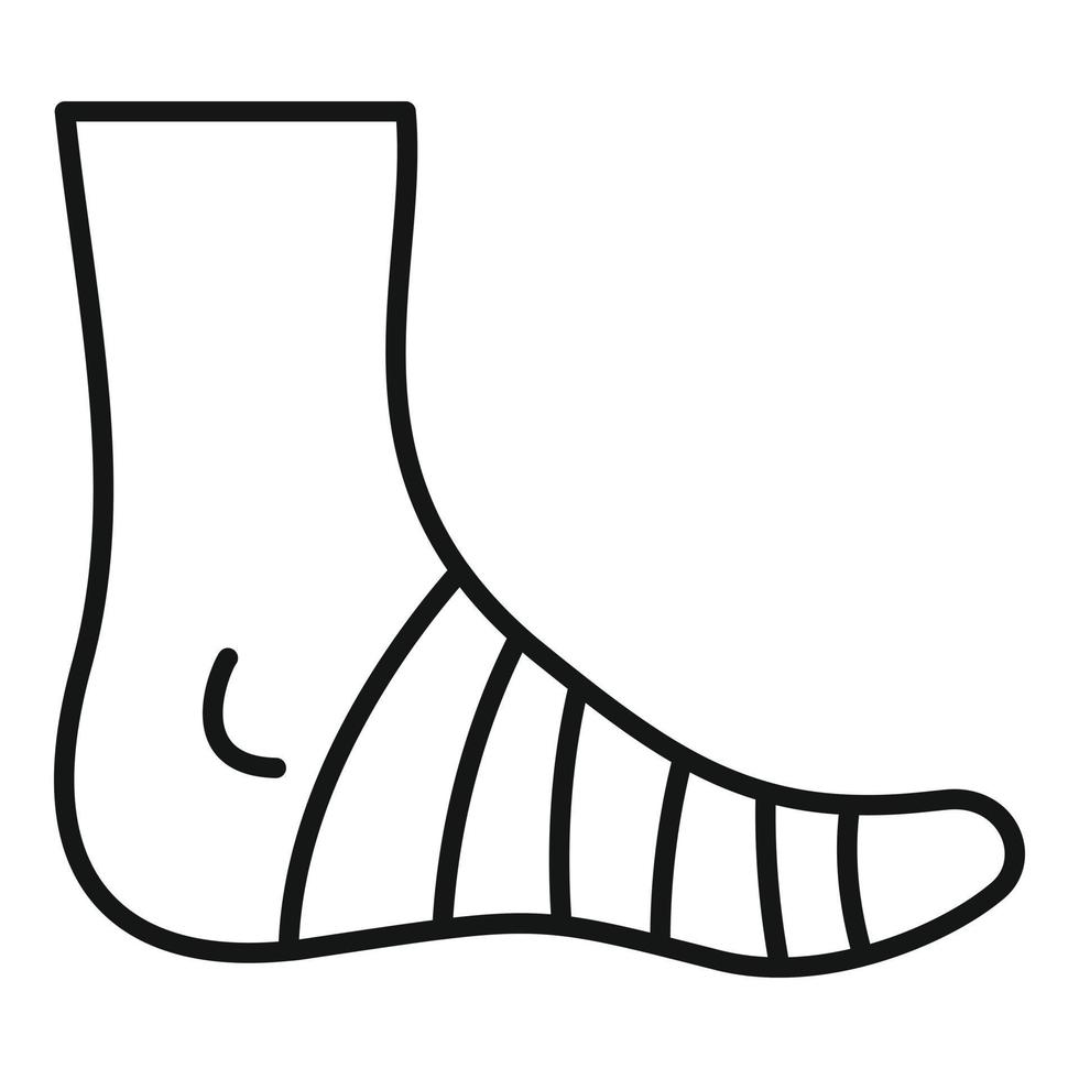 Bandage foot finger icon outline vector. Accident fracture vector